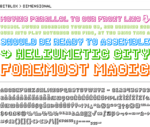 Bitblox Dimensional: Digital Typeface