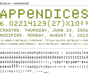 Bitblox Monospaced: Digital Typeface