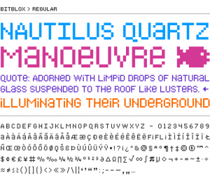 Bitblox Regular Typeface Preview