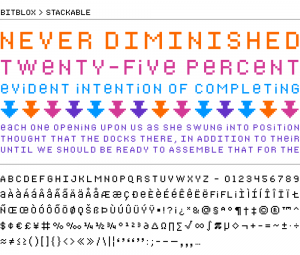 Bitblox Stackable: Digital Typeface