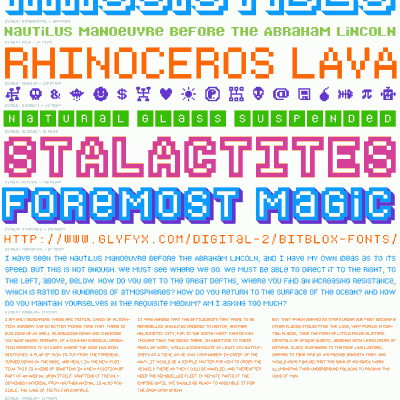 Bitblox Font Specimen