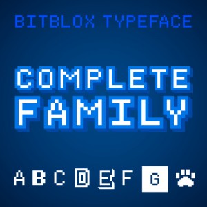 Bitblox: Complete Family: 8 Fonts