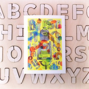 New Greeting cards! Fine analog alphabetic objects.